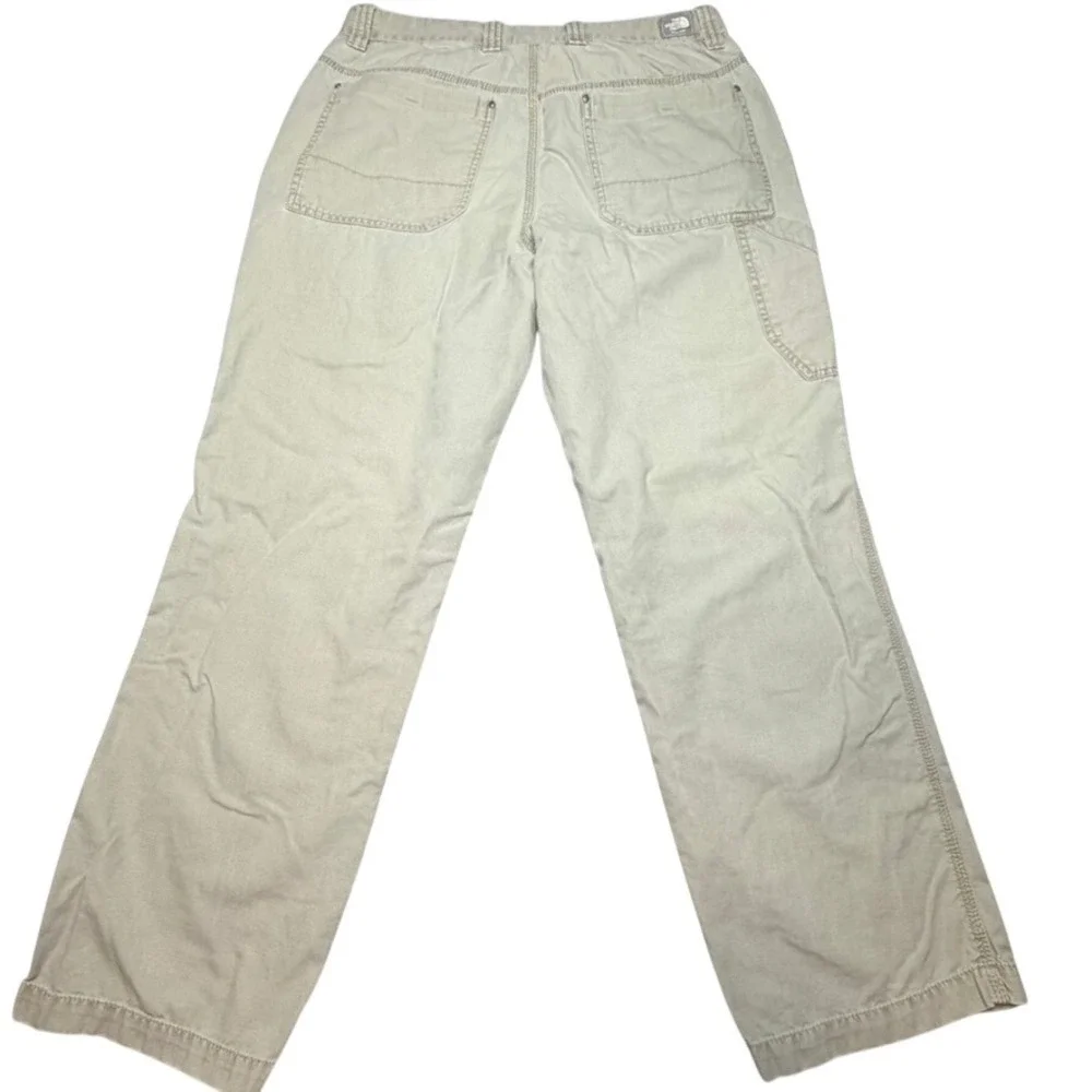 The North Face Mens Khaki Carpenter Pants Size 34 Canvas‎ Utility Work Trousers